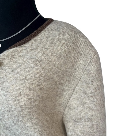 Vintage L.L. Bean beige wool button down coat M - Picture 10 of 14